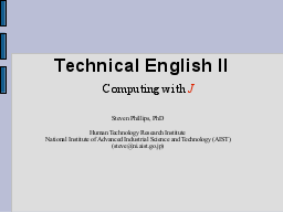 English Technical Presentation