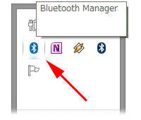 This figure shows Bluetooth icon in the Notification icons.