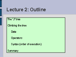 Lecture 1: Outline