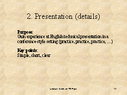 2. Student Presentation