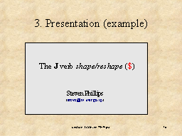 3. Student Presentation (example)