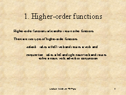 1. Higher-order functions