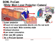 Interaction Using Nearby-and-Far Projection Surfaces with a Body Worn ProCam system 