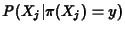 $P(X_j\vert\pi(X_j)=y)$