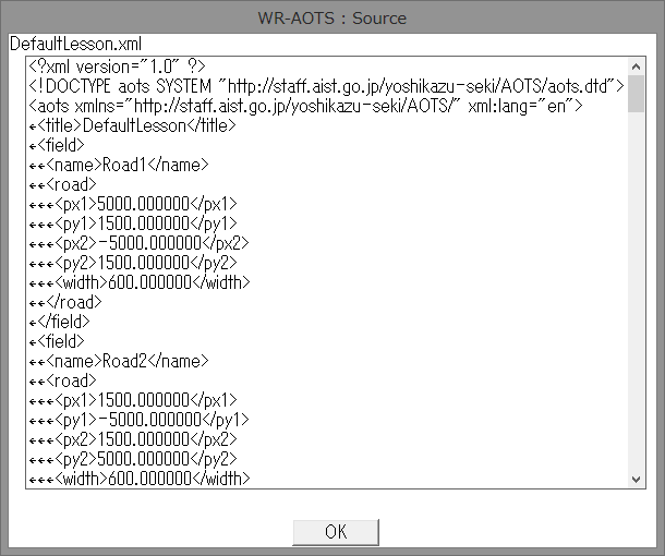 This figure shows the Source window displaying some part of XML source code.