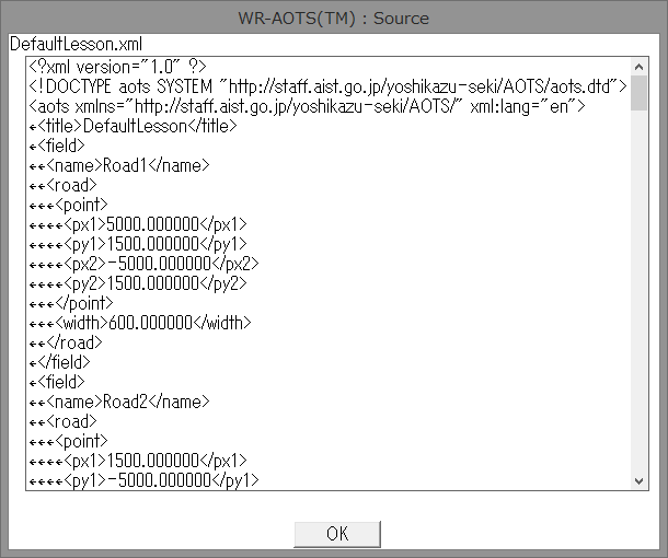 This figure shows the Source window displaying some part of XML source code.