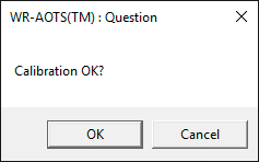 This figure shows pushing OK button on the question window.