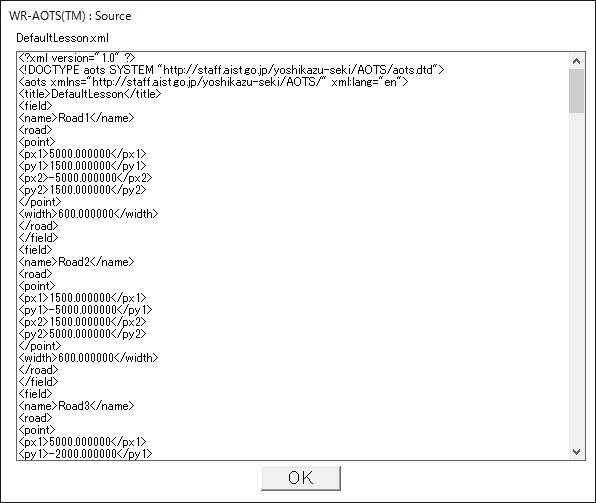 This figure shows the Source window displaying some part of XML source code.