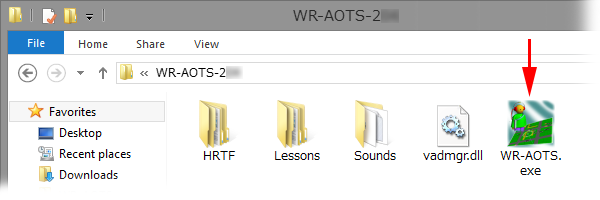 This figure shows the window of WR-AOTS-207 folder.