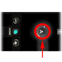 この図は、Wii(R)リモコンプラス(TM)のAボタンを押す図です。